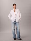 White Relaxed Cotton Poplin Shirt  Women