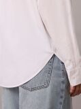 White Relaxed Cotton Poplin Shirt  Women
