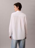 White Relaxed Cotton Poplin Shirt  Women