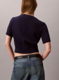 Blue Short Sleeve Monogram Jumper  Women