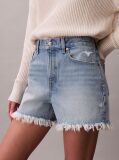Denim 90s Relaxed Frayed Denim Shorts  Women