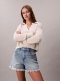 Denim 90s Relaxed Frayed Denim Shorts  Women