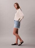 Denim 90s Relaxed Frayed Denim Shorts  Women