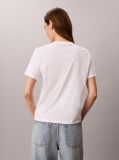 Λευκό Κλασικό T-Shirt Με Script Λογότυπο  Γυναίκα