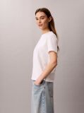 Λευκό Κλασικό T-Shirt Με Script Λογότυπο  Γυναίκα