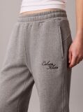Grey Cotton Fleece Wide Barrel Joggers  Women