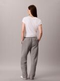 Grey Cotton Fleece Wide Barrel Joggers  Women