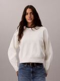 White Textured Knit Monogram Jumper  Women