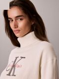 White Monologo Turtleneck Jumper  Women
