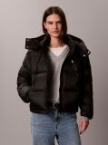 Black Short Down Puffer Jacket  Women