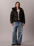 Black Short Down Puffer Jacket  Women