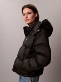 Black Short Down Puffer Jacket  Women