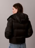 Black Short Down Puffer Jacket  Women