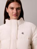 White Short Hooded Puffer Jacket  Women