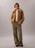 Καφέ Μπουφάν Teddy Από Συνθετικό Shearling  Γυναίκα