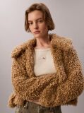 Καφέ Μπουφάν Teddy Από Συνθετικό Shearling  Γυναίκα