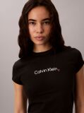 Black Slim Heart Logo T-shirt  Women