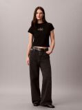 Black Monologo Baby Tee  Women