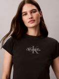 Black Monologo Baby Tee  Women