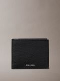 Black Foil Embossed Logo Bifold Wallet  Men