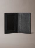 Black Saffiano Leather Bifold Wallet with Coin Pouch  Men