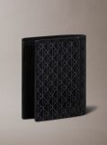 Black Allover Monogram Logo Bifold Wallet  Men