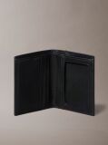 Black Allover Monogram Logo Bifold Wallet  Men