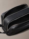 Black Embossed Emblem Logo Dopp Kit  Men