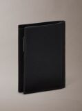 Black Leather RFID Emblem Logo Billfold Wallet  Men