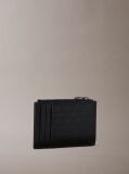 Black Allover Emblem Logo Card Holder  Men