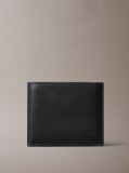 Black Suede Monogram Bifold Wallet with Coin Pouch  Men