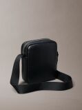 Black Micro Pebble Reporter Bag  Men