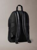 Black Embossed Allover Monogram Backpack  Men