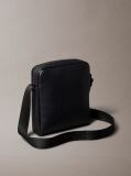 Black Embossed Monogram Logo Reporter Bag  Men