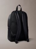Black Embossed Emblem Logo Trolley Backpack  Men