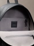 Black Embossed Emblem Logo Trolley Backpack  Men