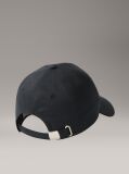 Black Linen Logo Cap  Men