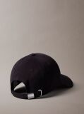 Black Layered Monogram Logo Graphic Baseball Cap  Men