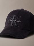 Black Layered Monogram Logo Graphic Baseball Cap  Men