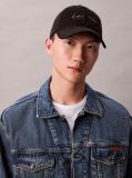 Black Layered Monogram Logo Graphic Baseball Cap  Men