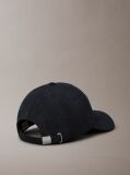 Black Corduroy Logo Embroidery Cap  Men