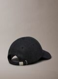 Black Felt Embroidered Logo Cap  Men