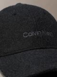 Black Felt Embroidered Logo Cap  Men
