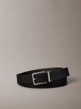 Black Reversible Full-Grain Leather Belt  Men