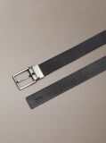 Black Reversible Full-Grain Leather Belt  Men