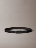 Black Reversible Full-Grain Leather Belt  Men