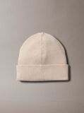 Beige Signature Logo Beanie  Men