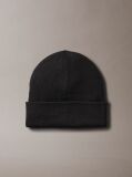 Black Signature Logo Beanie  Men