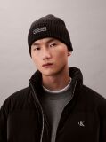 Black Cotton Cashmere Blend Beanie  Men