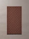 Brown Wool Blend Emblem Logo Scarf  Men